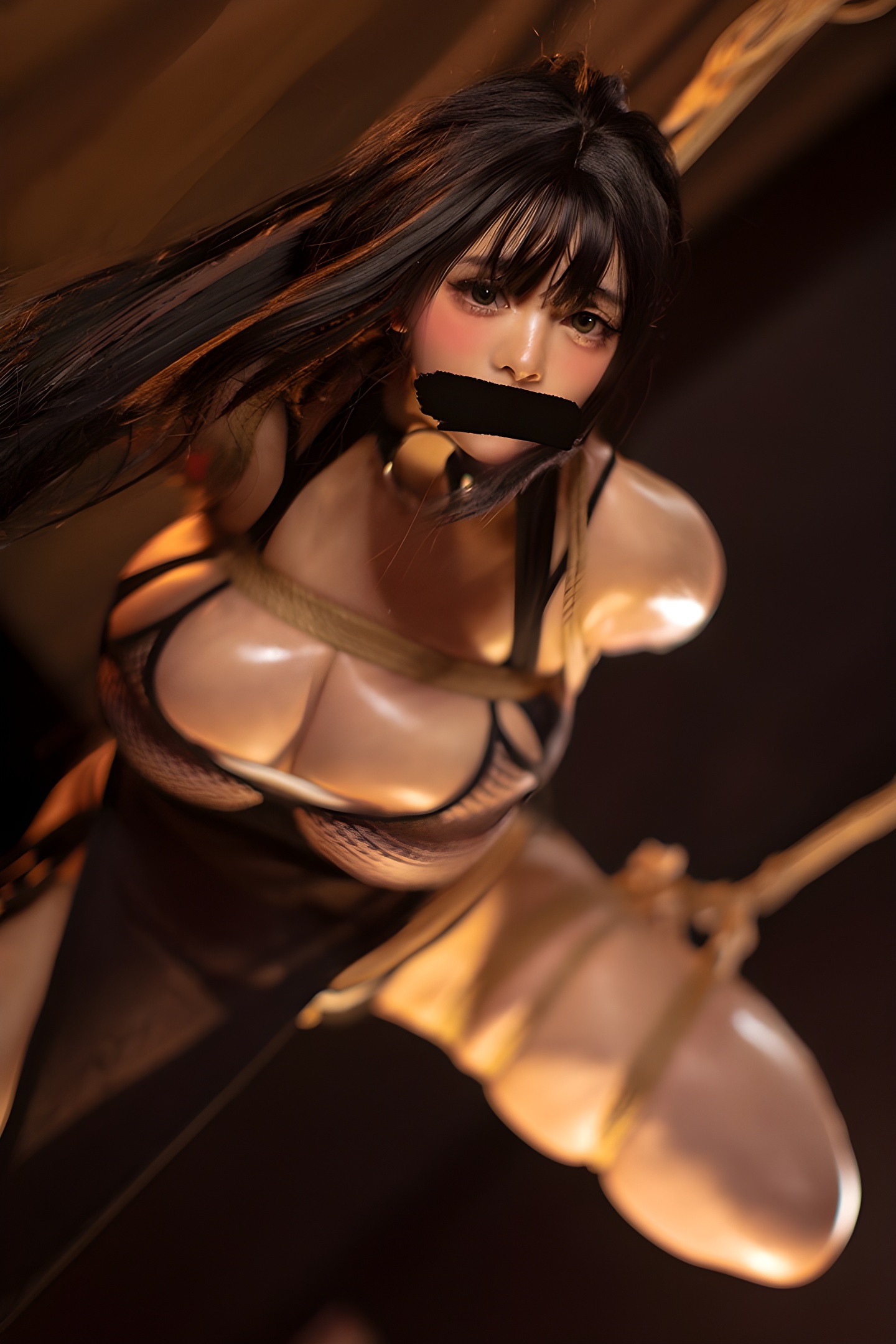 叛忍阿寨寨的悲惨命运：捆绑抹油调教全过程