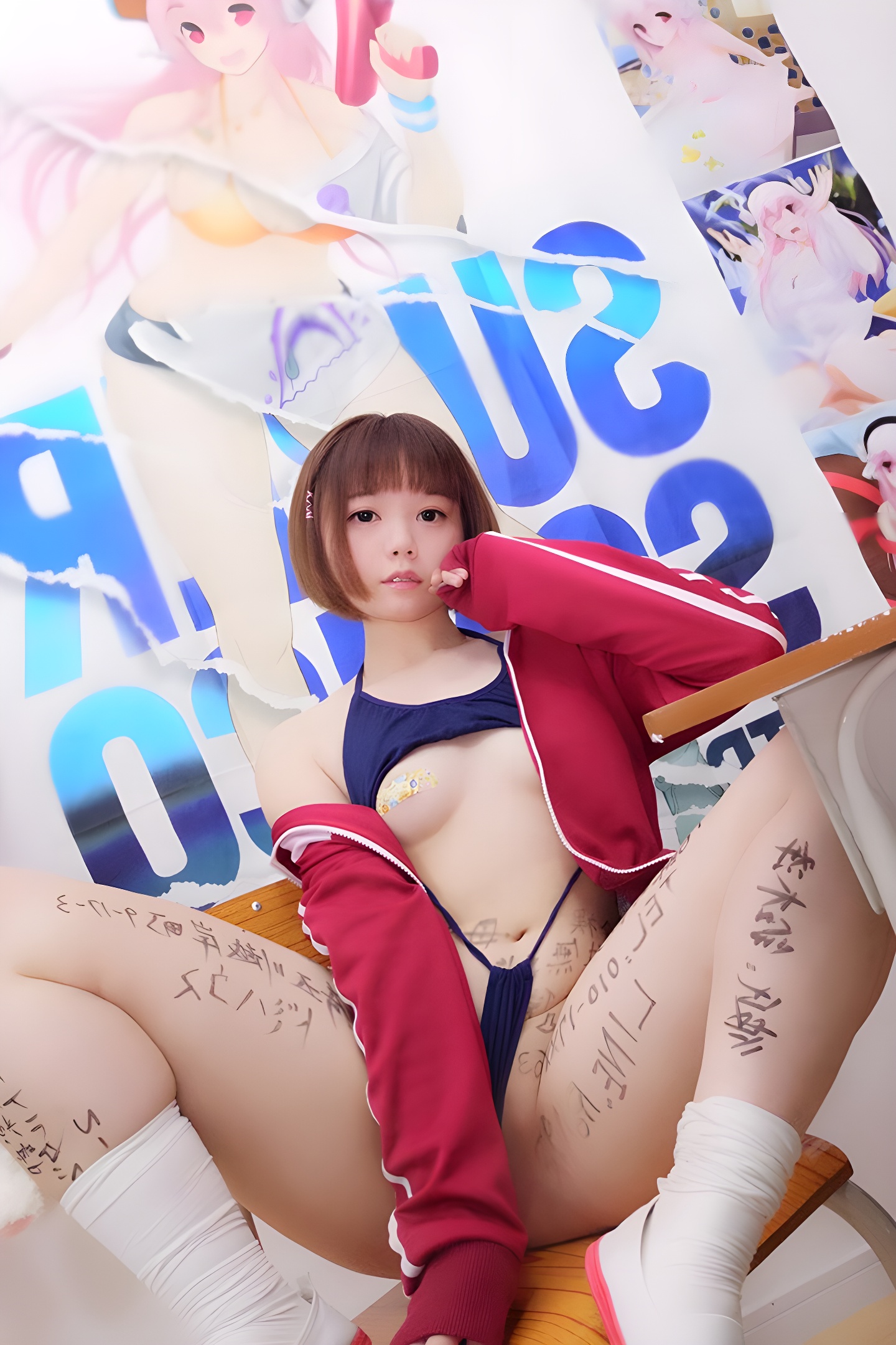 健康自信的微胖小嫩模，蜜汁丰臀令人心动