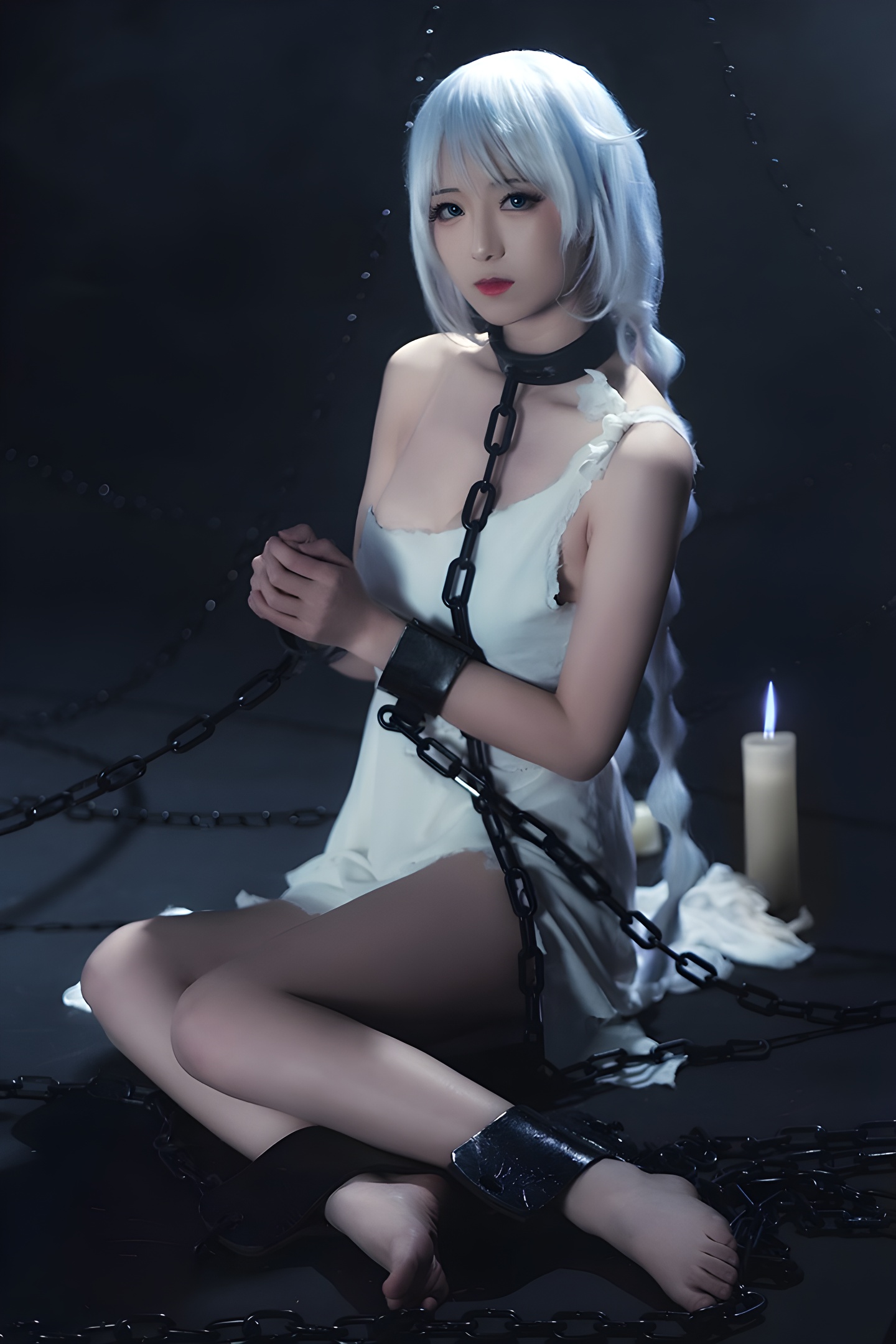 鬼舞禁欲束缚调教：COSPLAY与铁板烧的视觉盛宴
