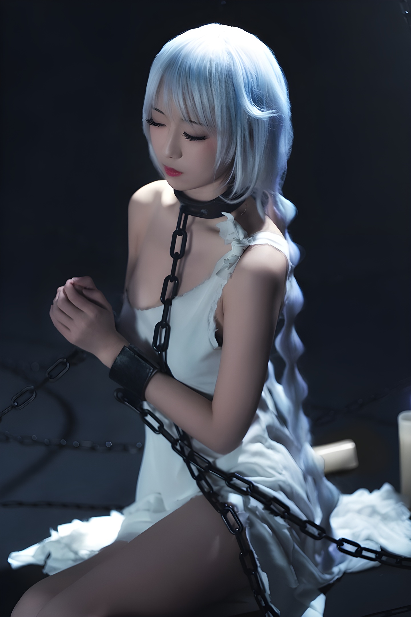 鬼舞禁欲束缚调教：COSPLAY与铁板烧的视觉盛宴