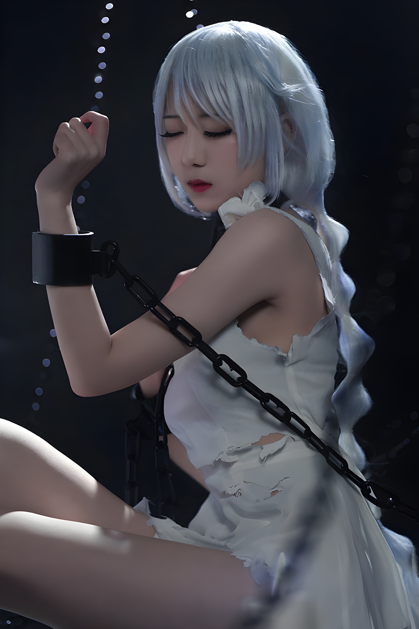 鬼舞禁欲束缚调教：COSPLAY与铁板烧的视觉盛宴