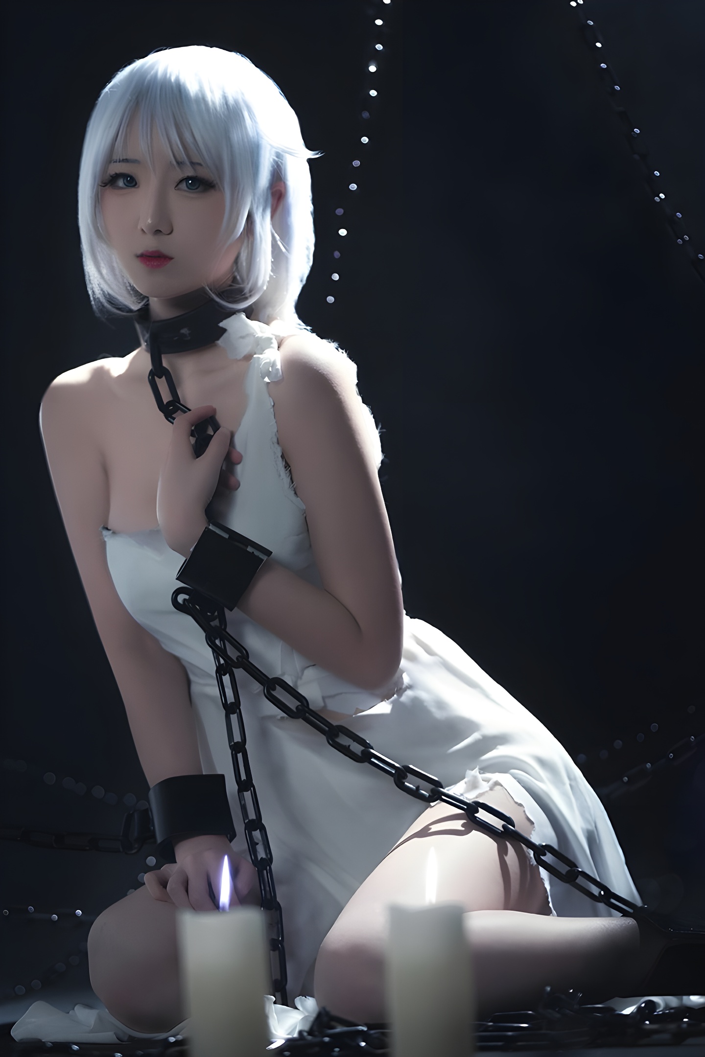 鬼舞禁欲束缚调教：COSPLAY与铁板烧的视觉盛宴