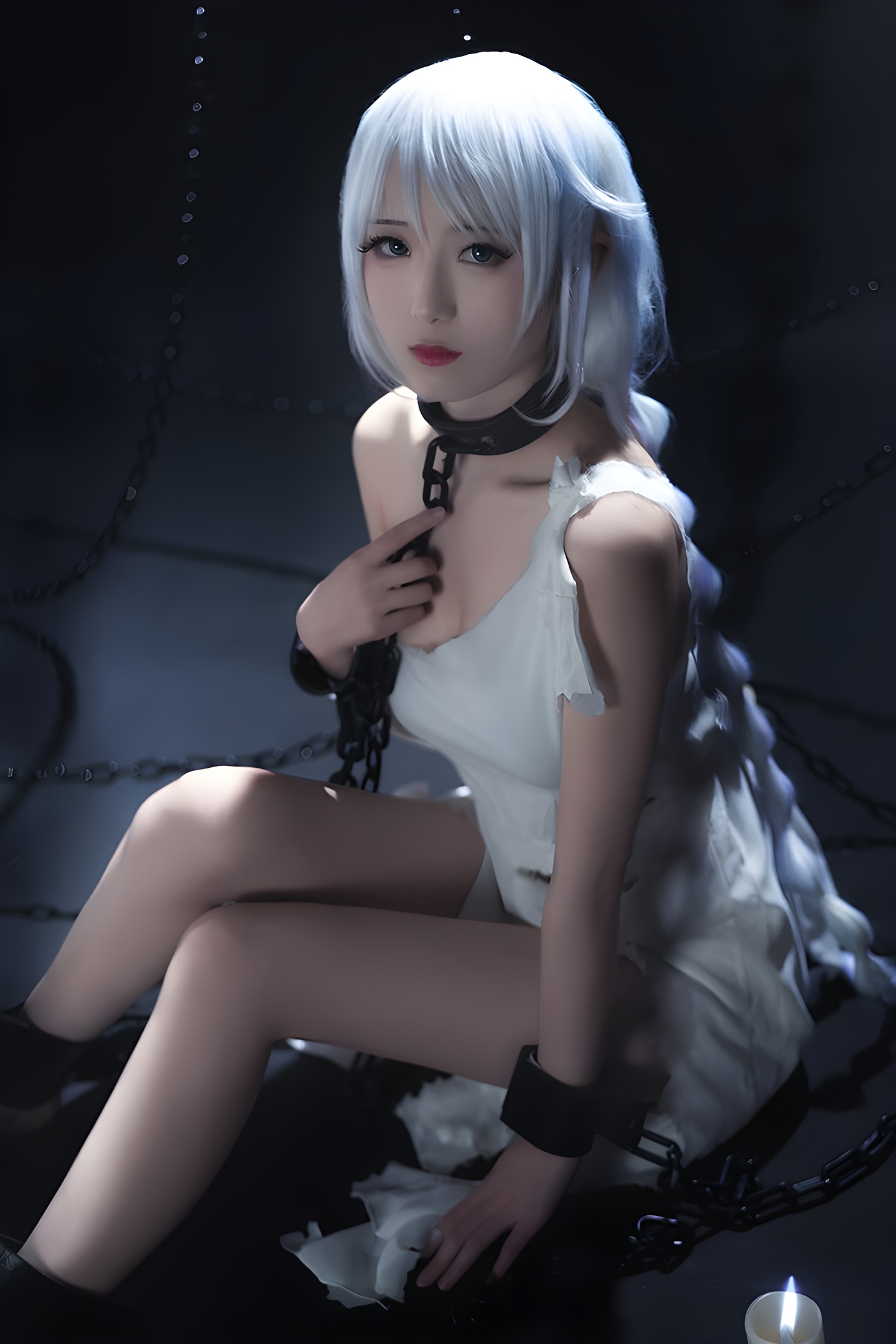 鬼舞禁欲束缚调教：COSPLAY与铁板烧的视觉盛宴
