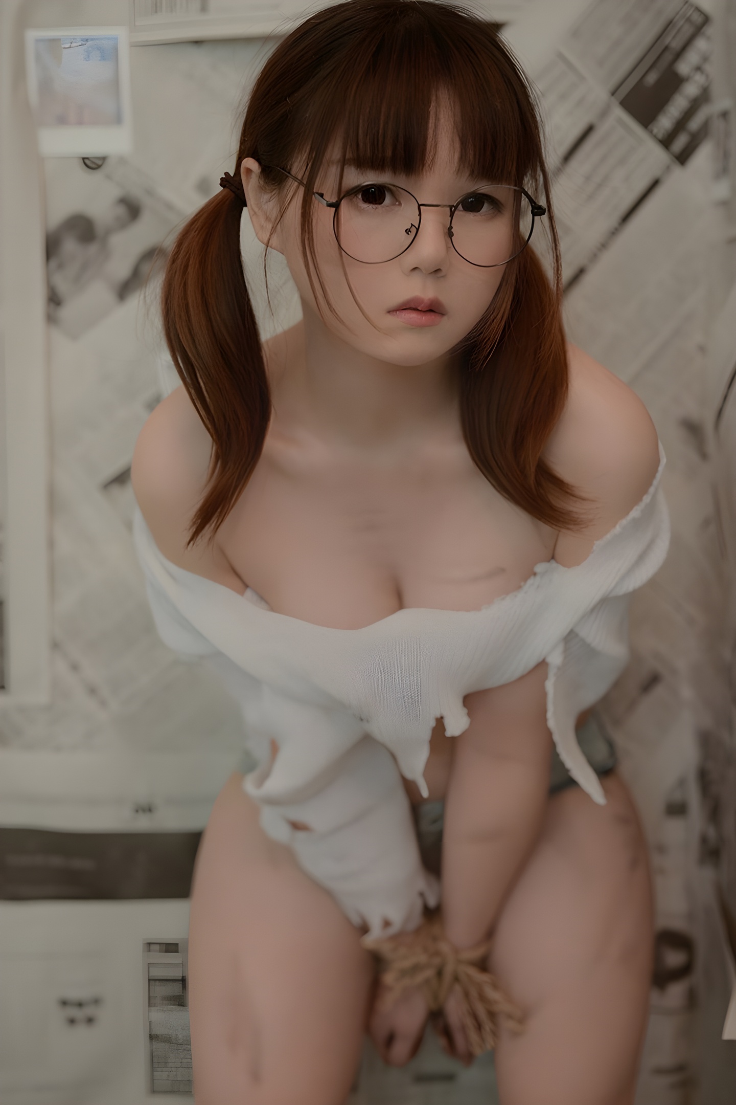 可爱萝莉与束缚艺术：肉肉形象的创意摄影集