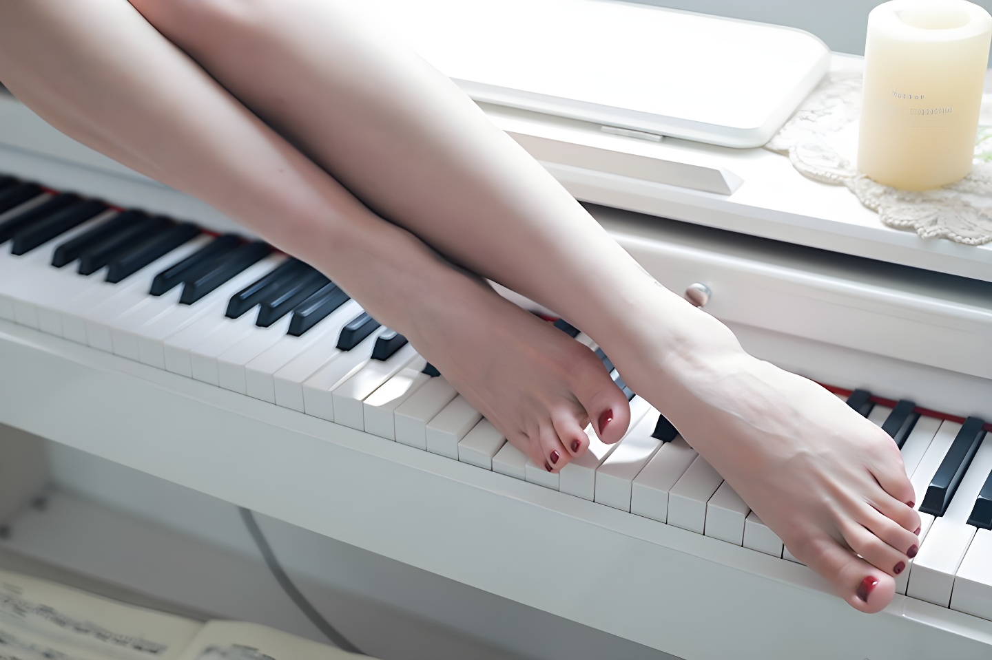 安然绝美写真：白皙美乳与长腿的极致诱惑