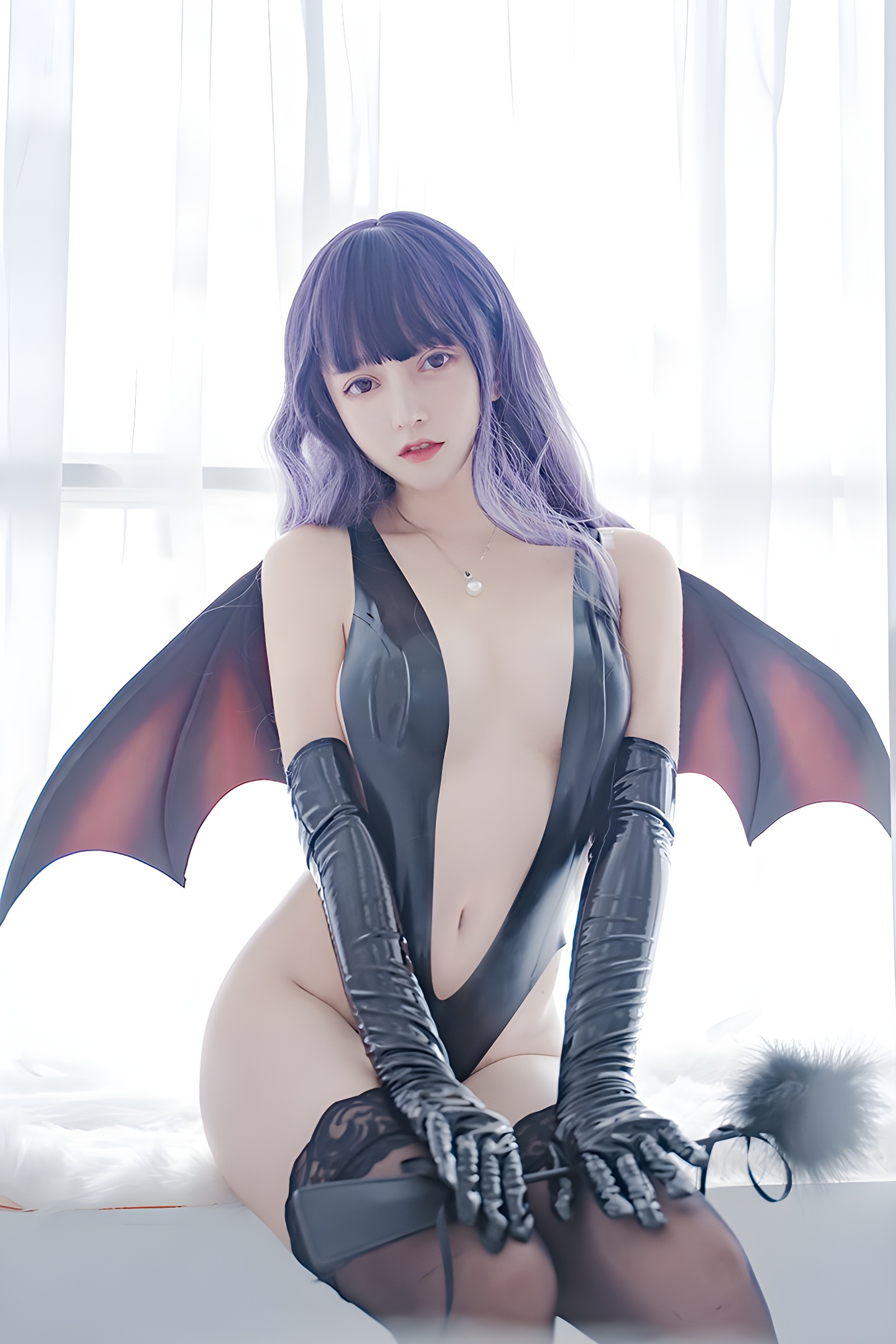 嗜血小恶魔米线线三点胶衣造型：大胆尺度与暗黑魅力的完美结合