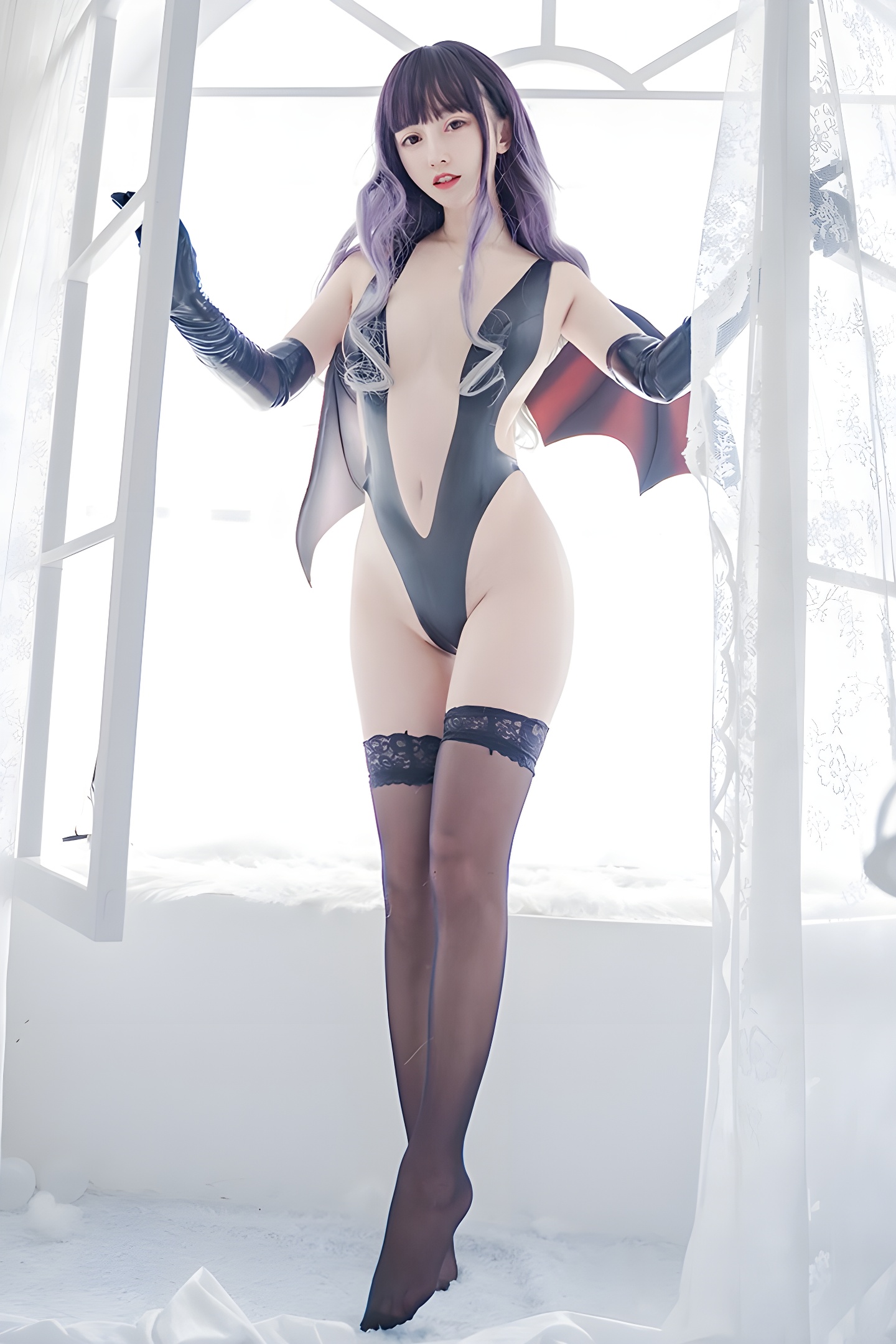 嗜血小恶魔米线线三点胶衣造型：大胆尺度与暗黑魅力的完美结合