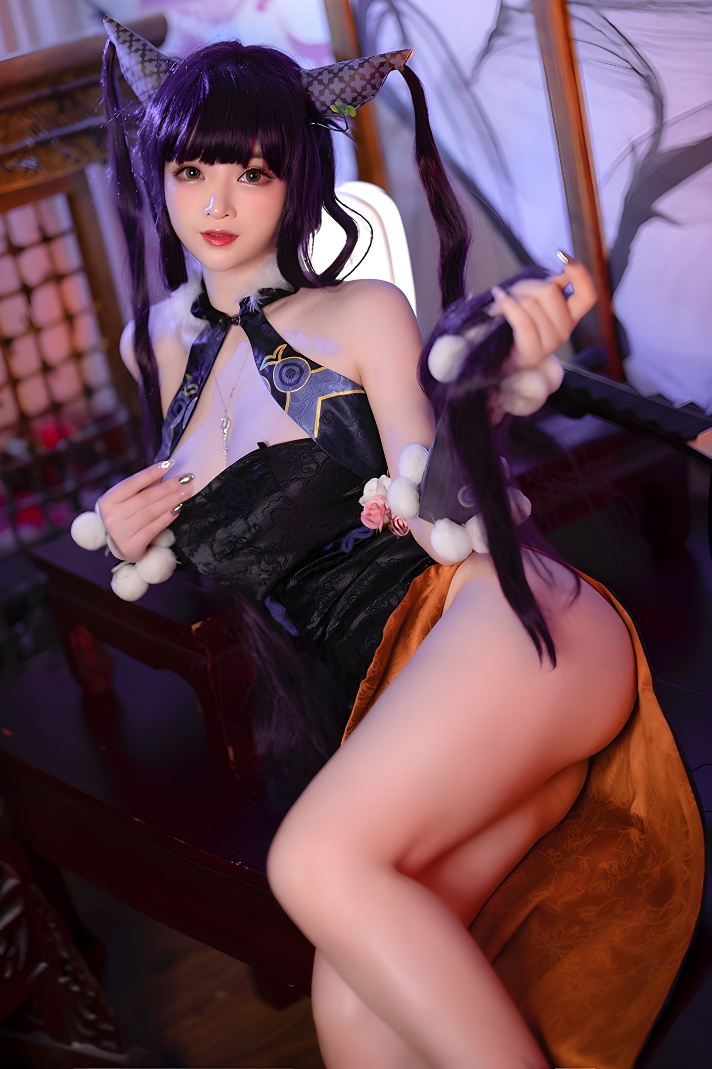 勾魂小妖叉子宝宝：极品美腿图片集，诱惑无法抗拒