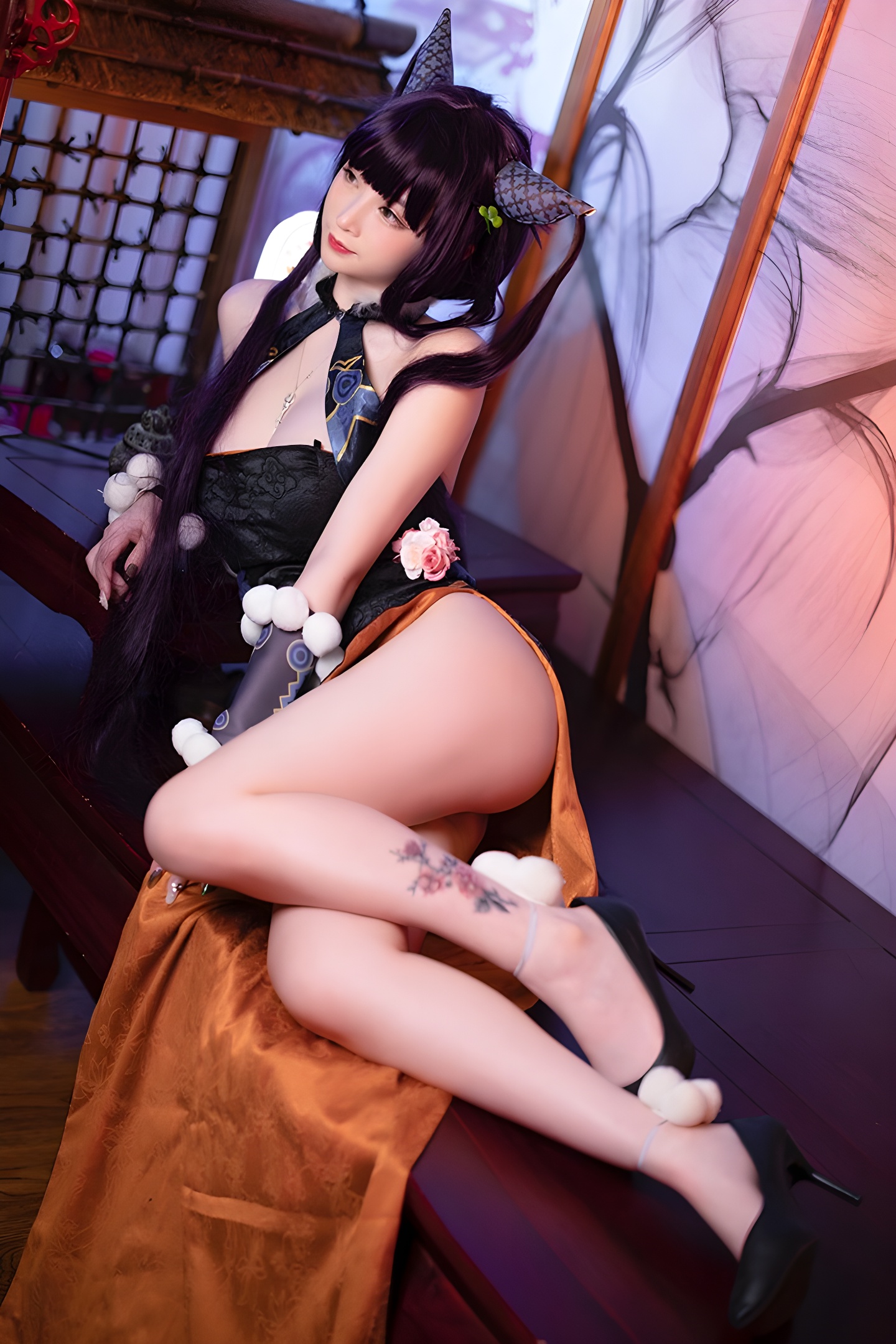 勾魂小妖叉子宝宝：极品美腿图片集，诱惑无法抗拒