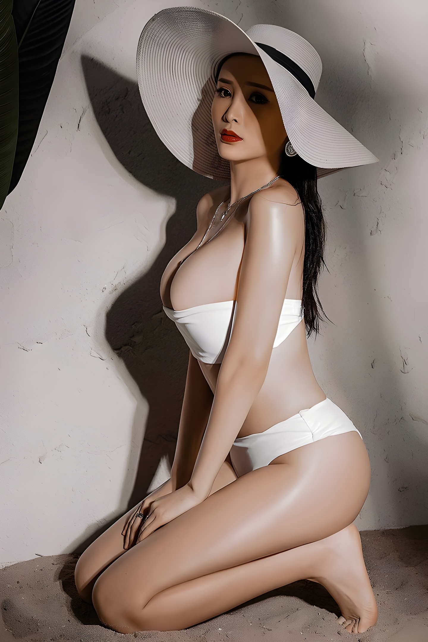 周妍希蛇形曲线惊艳全场，长腿女神时尚大秀全记录