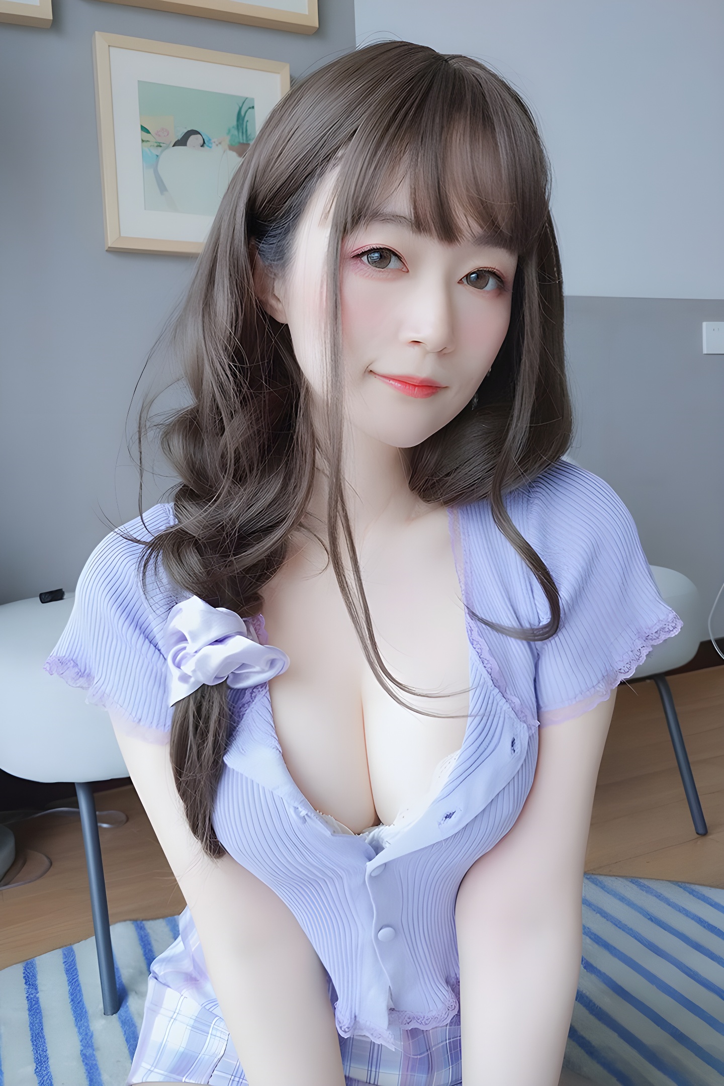 白银八一奶味酥胸灰丝，邻家小妹的时尚诱惑