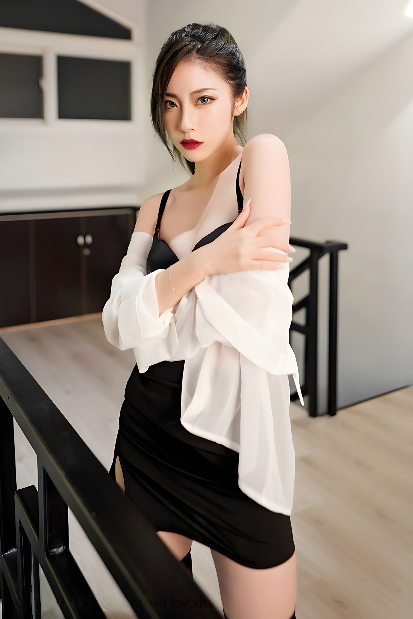 贾诗晗黑丝尾巴情趣写真：夜猫调教极致诱惑