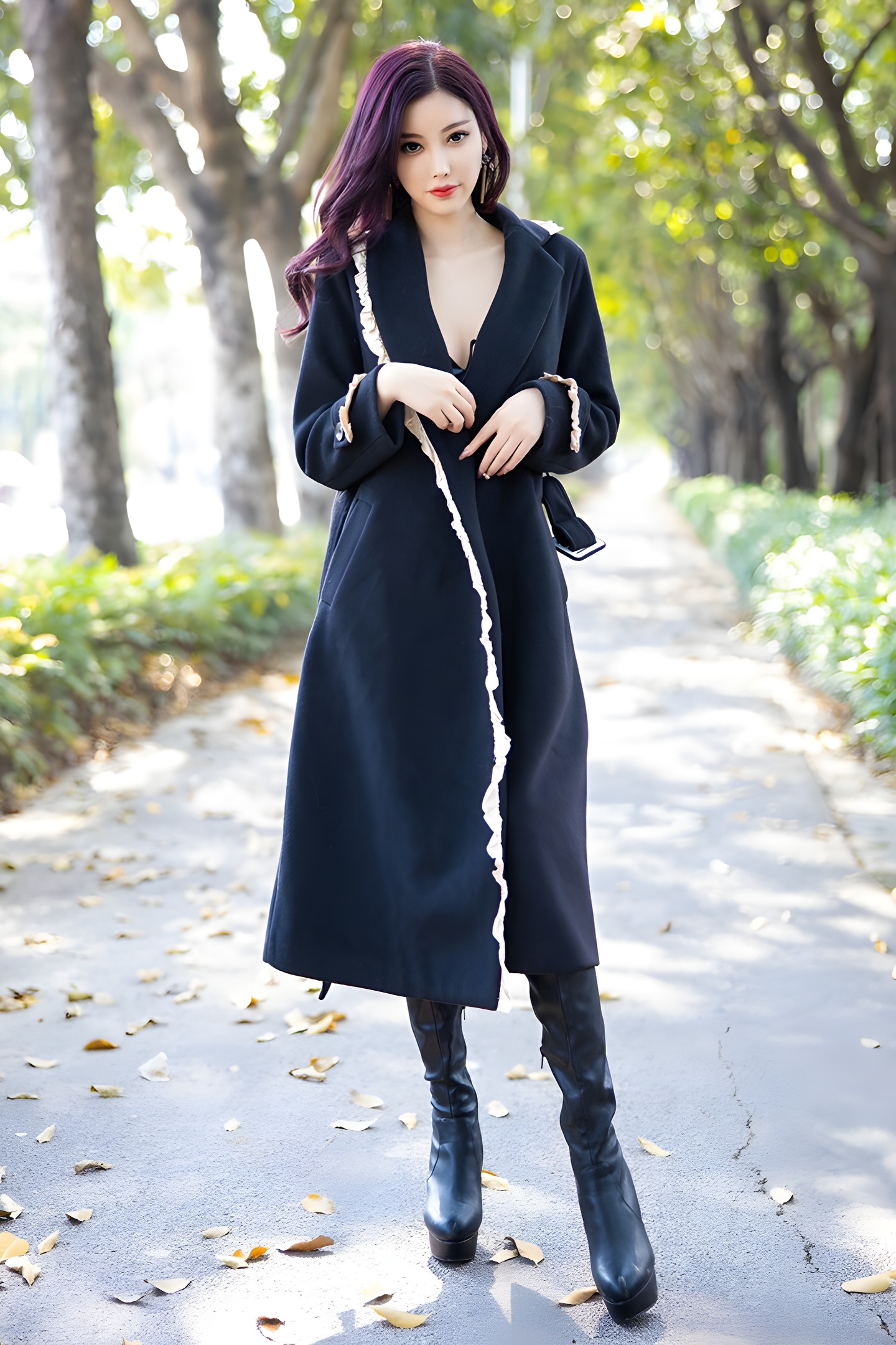 杨晨晨真空网袜写真：极品车模美脚诱惑全记录