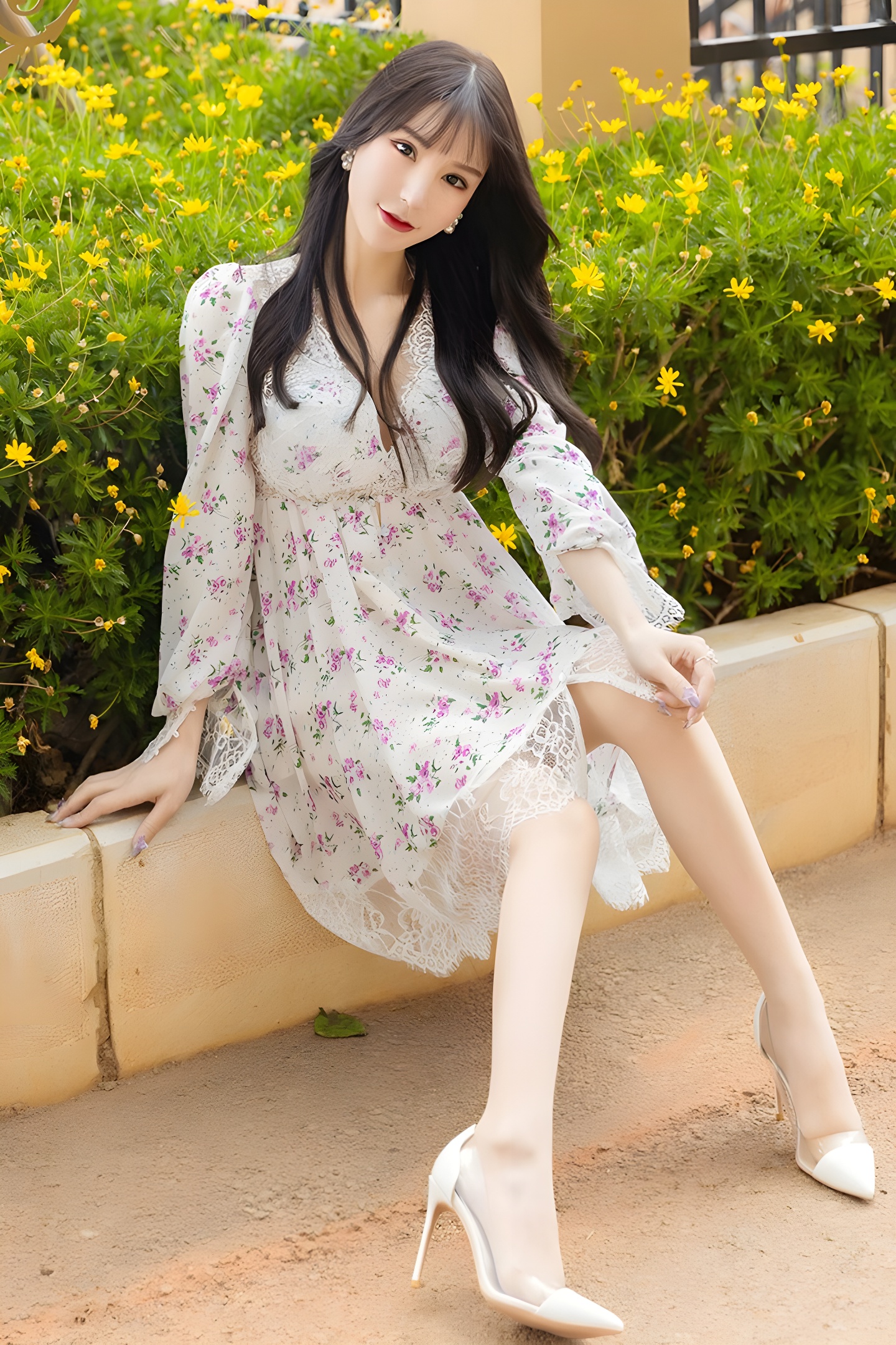 周于希纯欲风写真：透明蕾丝勾勒玉女曲线，撅臀pose撩人心弦