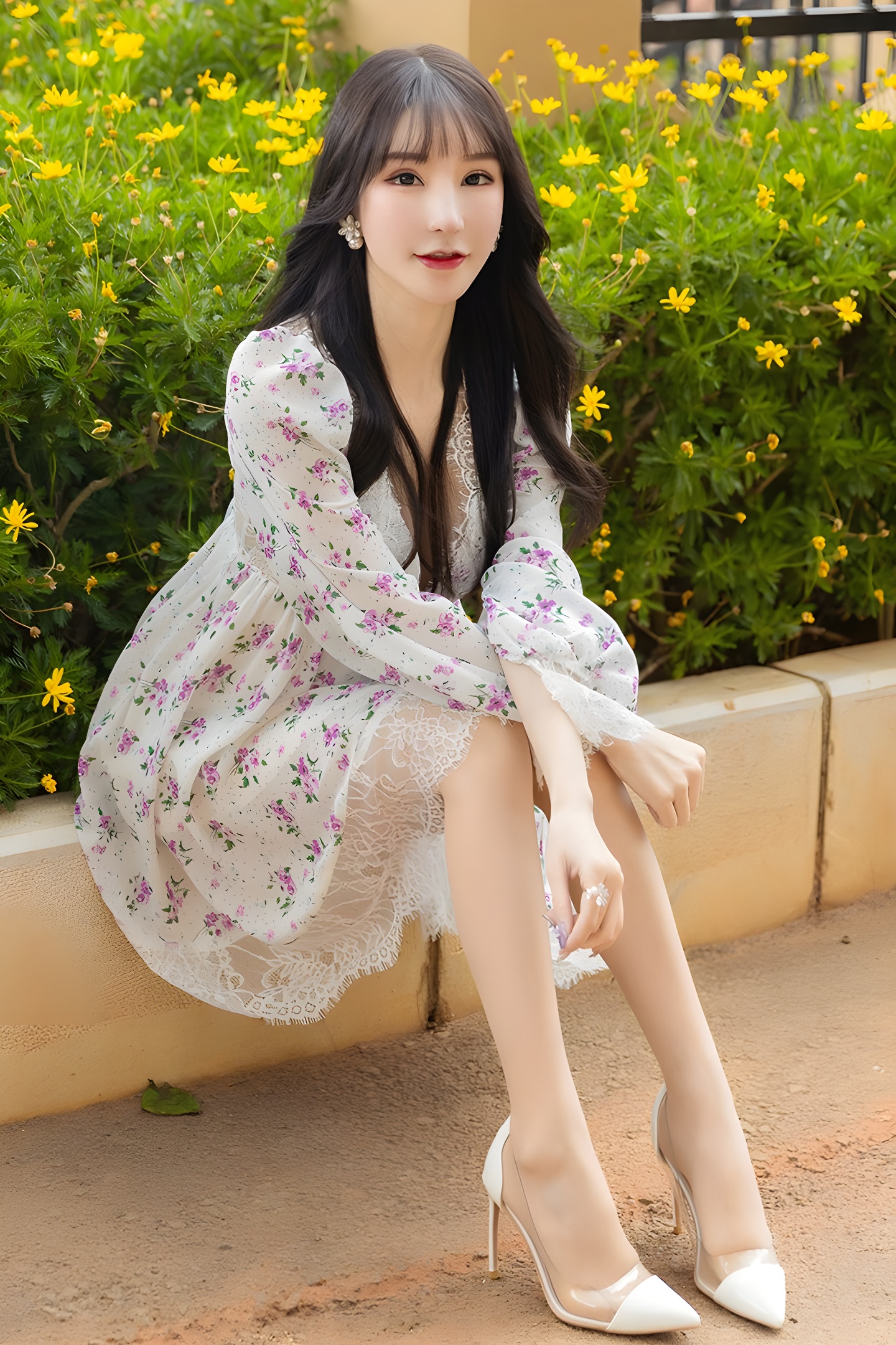 周于希纯欲风写真：透明蕾丝勾勒玉女曲线，撅臀pose撩人心弦