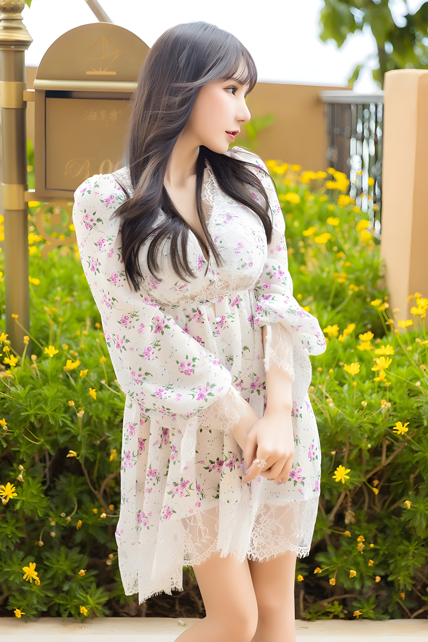 周于希纯欲风写真：透明蕾丝勾勒玉女曲线，撅臀pose撩人心弦