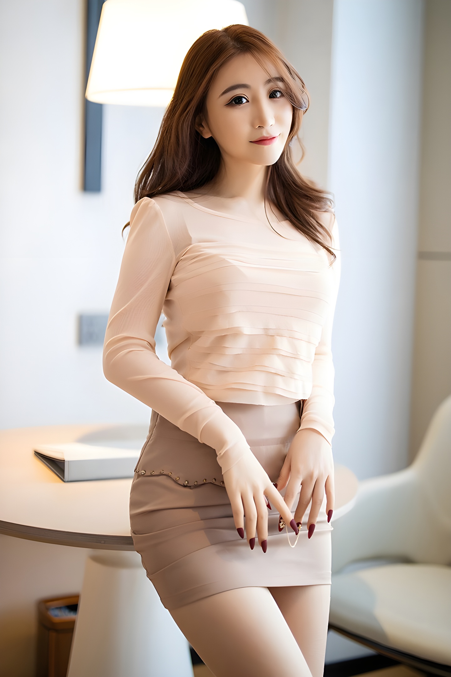 绯月樱黑色丝袜睡姿写真 - 妩媚少女的致命诱惑